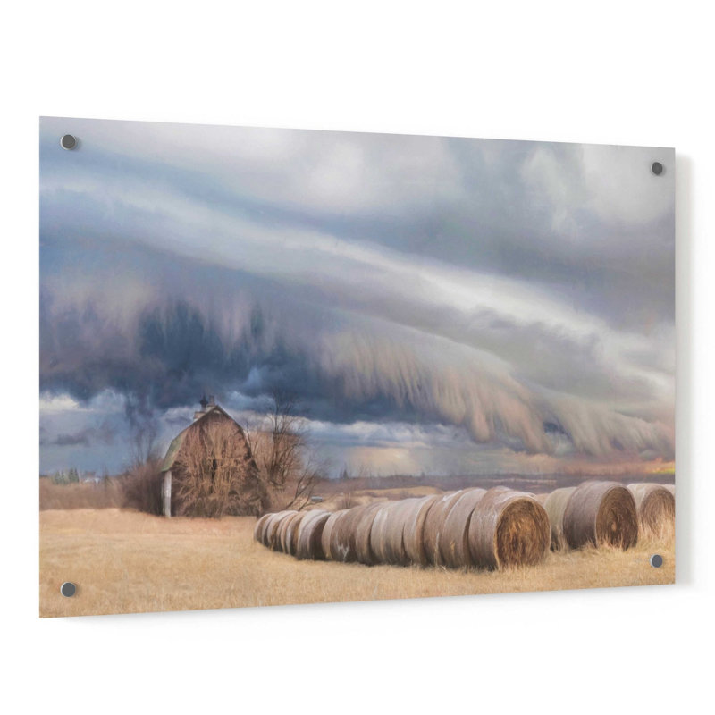 «Tornado Avertissement» par Lori Deiter, art mural en verre acrylique, H 24 po x l 36 po x P 0,2 po