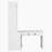 83.4"Tall Bookshelf with Writing Desk, Modern Bookcase with Study Desk, Workstation with Storage Shelf,Storage Bookcase with Open Shelves and LED Lighting for Living Room,Home Office,White