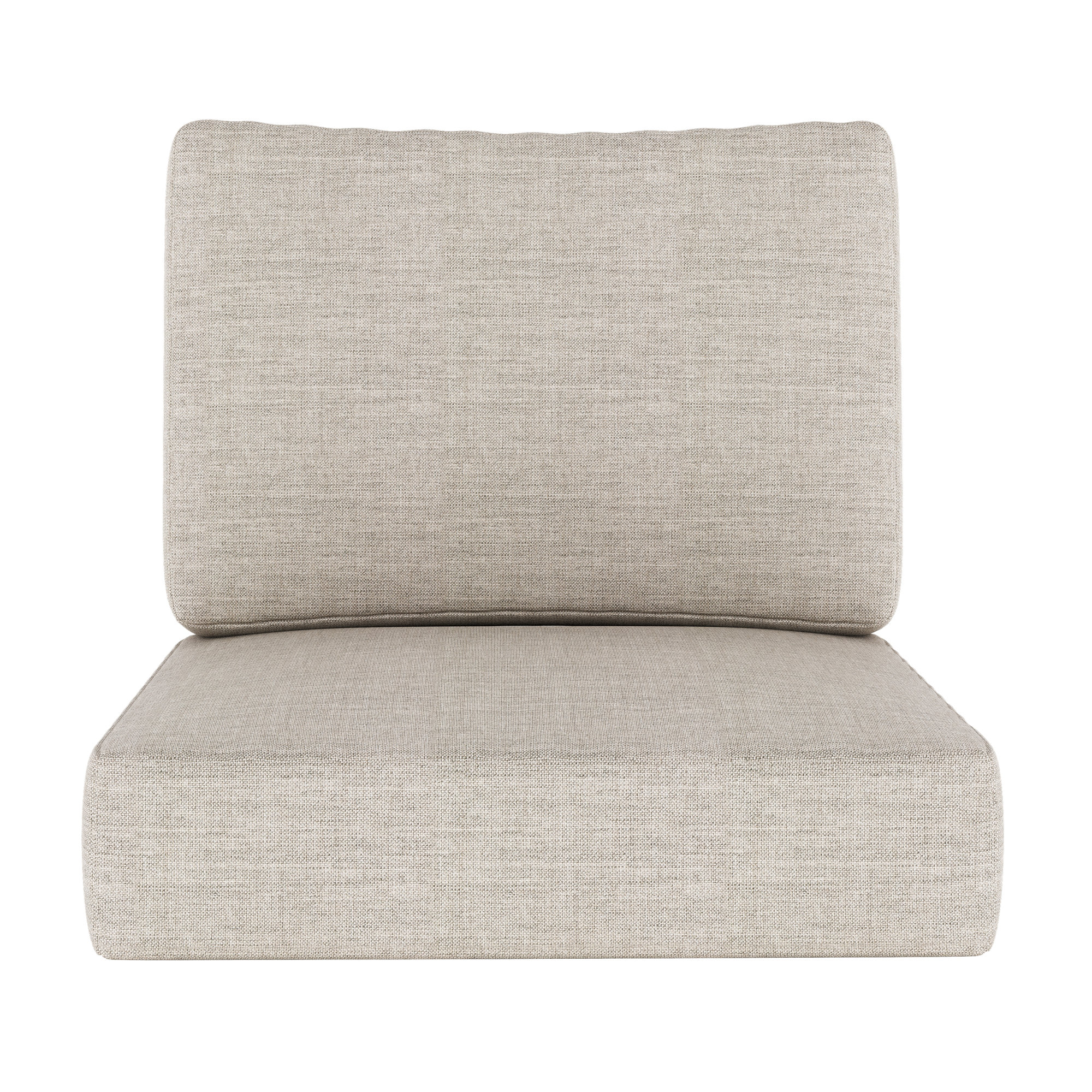 Amala Outdoor Sunbrella® Seat/Back Cushion, Sunbrella® Cast Silver, 25" W x 25.5" D