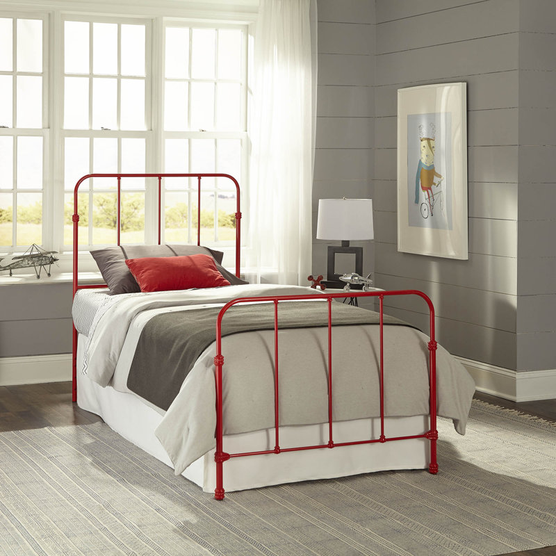 lit pour enfant panel Collin, Simple, Rouge bonbon