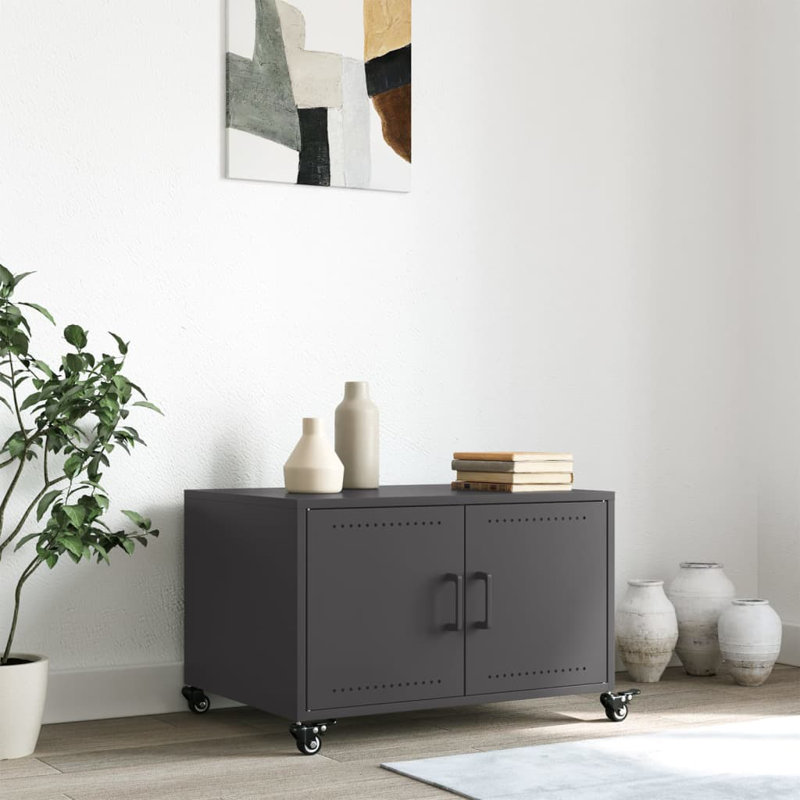 Coffee Table 68x50x43,5 cm Steel, Black