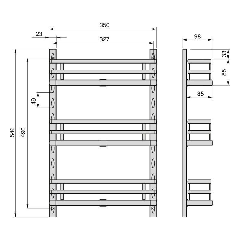 Pittenger Steel Cabinet Door Organiser