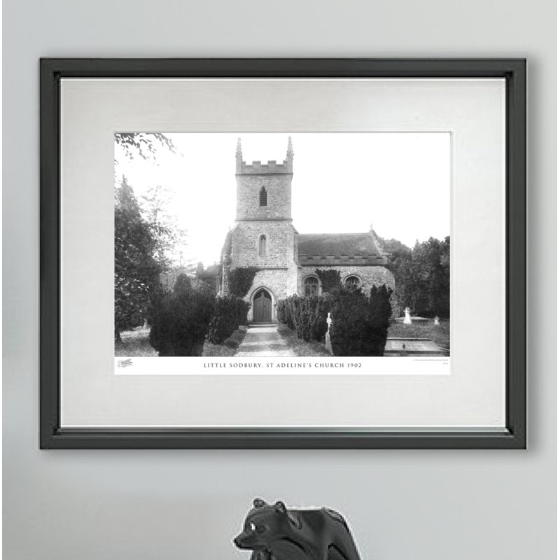 Little Sodbury, St Adeline - Single Picture Frame Print, 45cm H X 60cm W x 2cm D