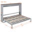 Grand lit escamotable mural et USB