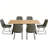 7 - Pices Modern Kitchen Dining Set, 63'' to 86.6'' Extendable Dining Table with 32.8"H Upholstered Dining Chairs for 6 Person-119358126-119358127