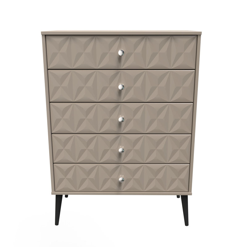 Carnlea 5 Drawer Chest (Ready Assembled), Brown