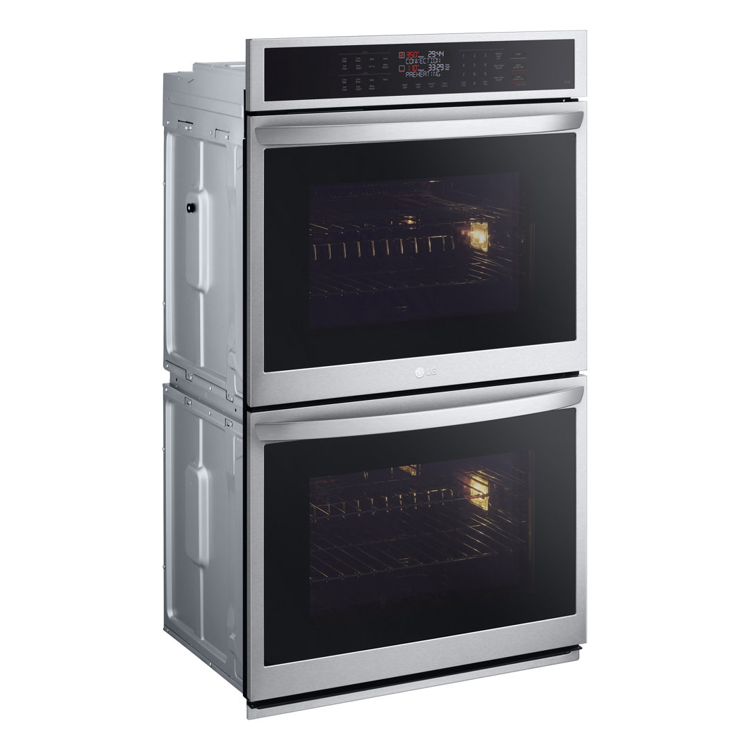 LG Smart Double Wall Oven with Convection and Air Fry, Print Proof Stainless Steel, 9.4 cu. ft. LG