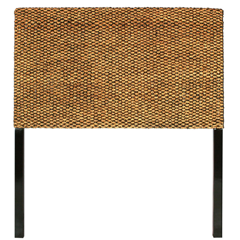 Queen Mahogany and Water Hyacinth Woven Headboard