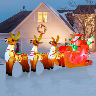 Christmas Inflatable Santa Sleigh Inflatable Santa Sleigh Outdoor Christmas Decorations