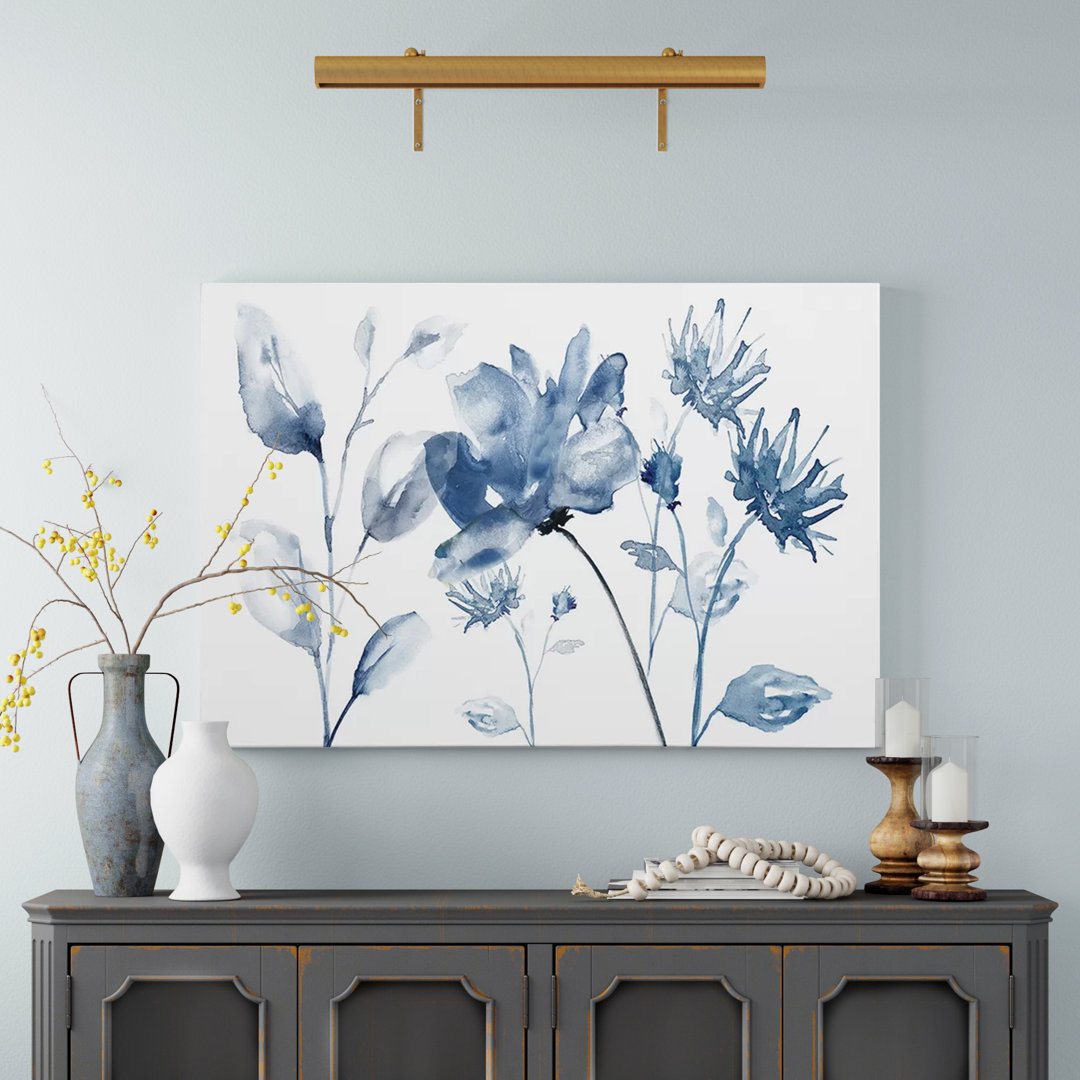 Translucent Blues II - Wrapped Canvas Print Three Posts™ 