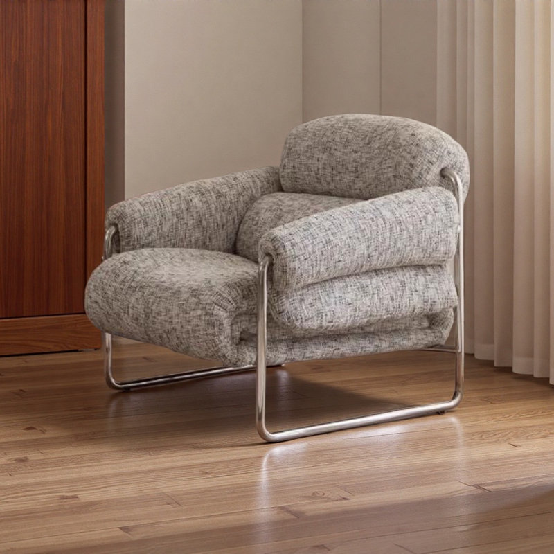 Chaise de loisir simple style Mid-Century., Gris
