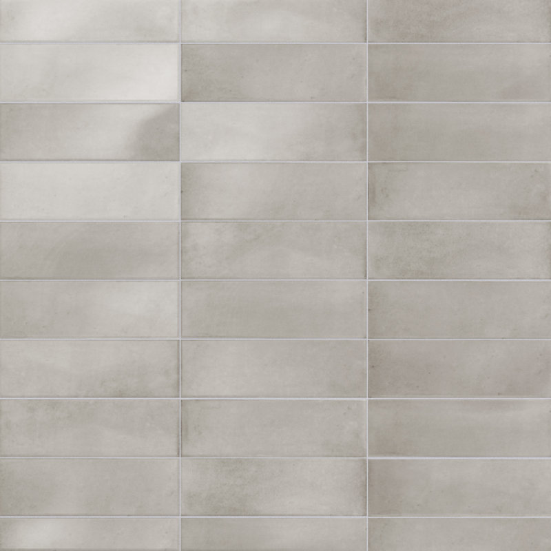 Carrelage mural en porcelaine 2 "x 6" Coco, Gris ambré