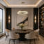 A Round LED Chandelier With Crystal Accents-1944186794-1944186795