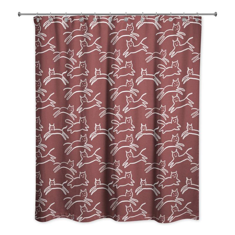 Rideau de douche Rojerio, Rouge