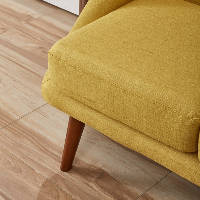 Kalum Upholstered 49.2'' Loveseat, Naples Yellow