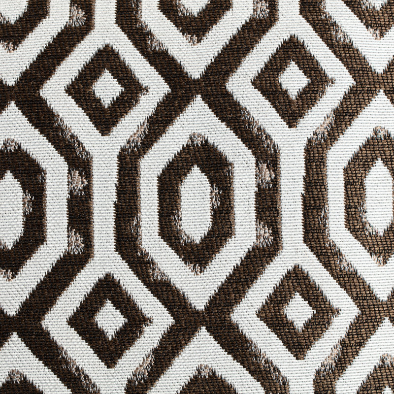Glorianne Upholstered Outdoor Pouf Patio Ottoman, Brown