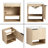  Tarragona 20''Single Sink Wall Mounted Bathroom Vanity,Floating vanity with 1 Door and White Ceramic Basin Sink Top