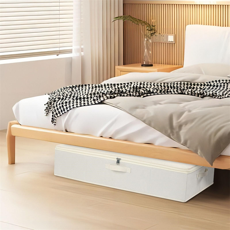 Ebern Designs Fabric Underbed Storage, Beige