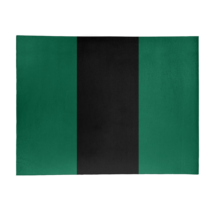 Tapis à rayures green national hockey, Rectangle 9 pi x 12 pi