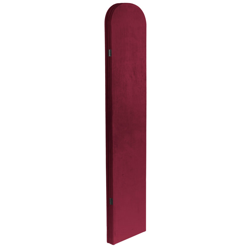 6 Ft. Classic Arch Velvet Room Divider Blue 3 Panel, Burgundy