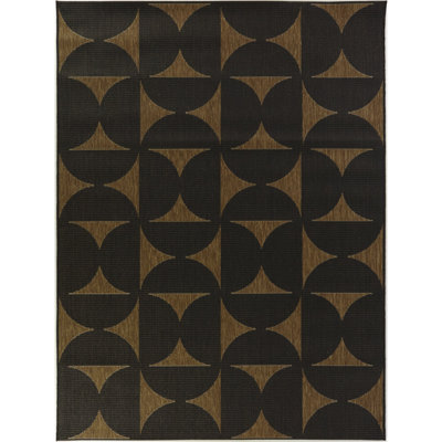 Wrightson Machine Woven Geometric Indoor Outdoor Rug 