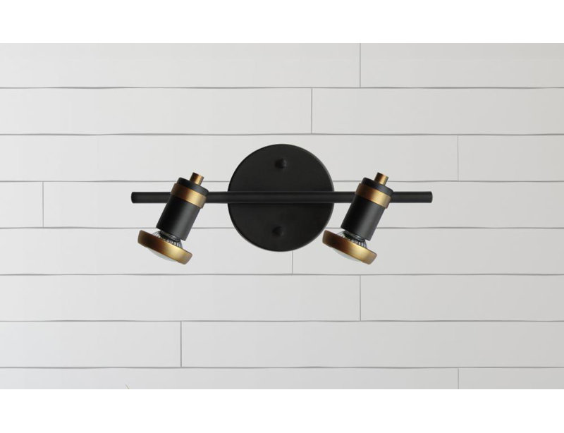Catherine 13'' 2 -Light Fixed Track Track Kit with Dimmable