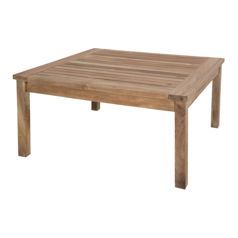 Outdoor Square Teak Chat Table, 36" W x 36" x L 18" H