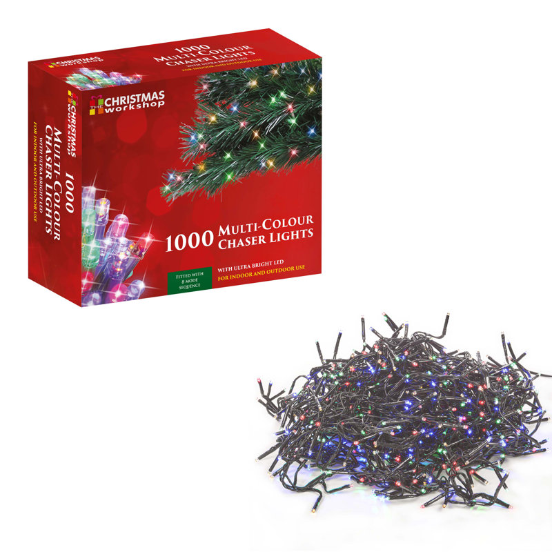 6993cm LED Twinkle Indoor / Outdoor String Lights, Green/Red/Blue