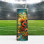 Verre 20 oz avec couvercle et paille en acier inoxydable, coupe du monde de football