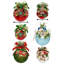 Floral Jeweled Ball Ornament, Set of 6 - 6-8 Inches