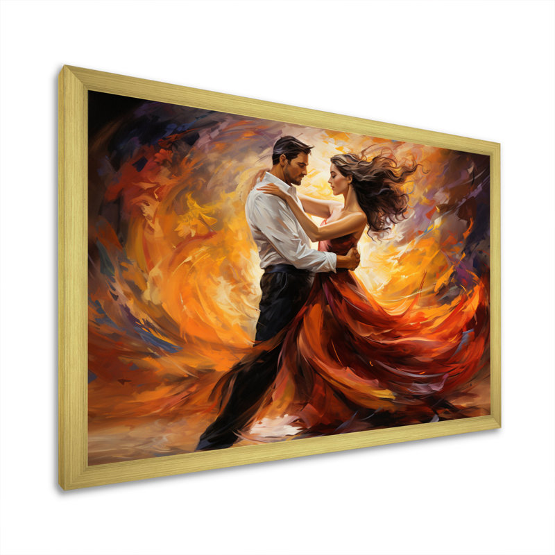 Soulful Dancing II, reproduction d'art sur toile, H 34 po x l 44 po x P 1,5 po, Cadre doré à une seule photo