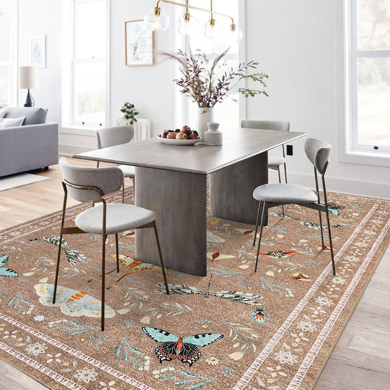 Soft and Modern Pink Area Rug - Soft Carpet for Living Room and Bedroom - Elegant Home Decor - 8x10ft (244x305cm) - USA Specification