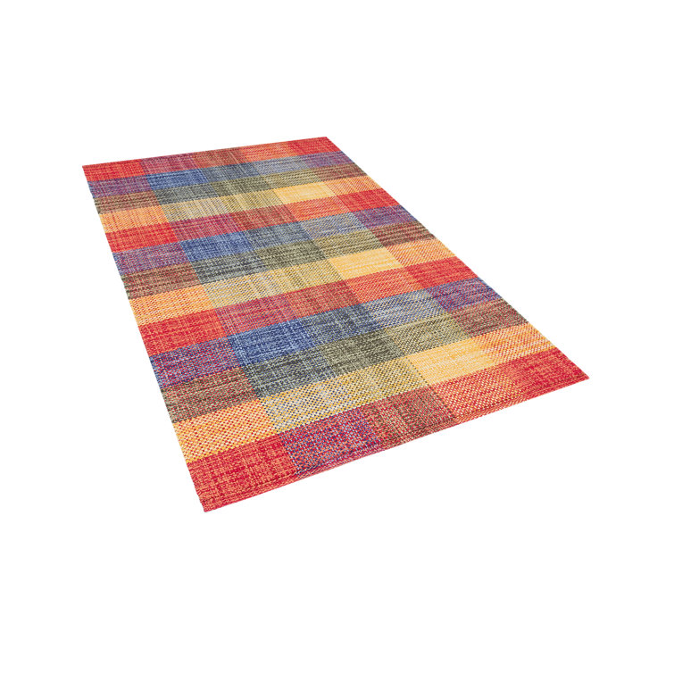 Handgefertigter Teppich Samsun in Gelb/Rot