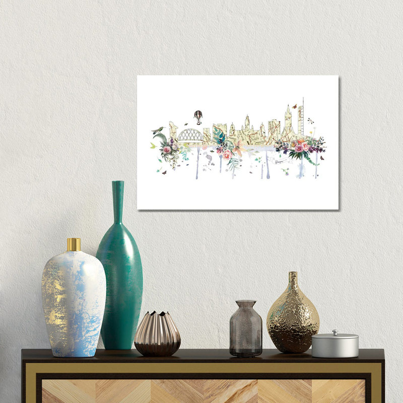 Glasgow Collage Skyline by Natalie Ryan - No Frame Gallery-Wrapped Canvas Giclée on Canvas