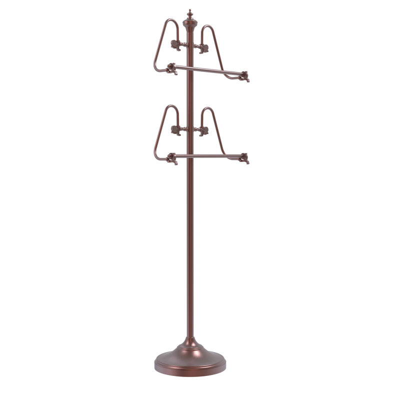 Porte-serviettes sur pied Gober, Cuivre antique
