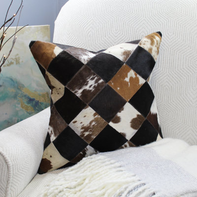 Geometric Feather Throw Pillow