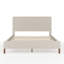 Lit plateforme tapissier avec tête de lit passepoilée Martha Stewart Britta-97967474-97967477
