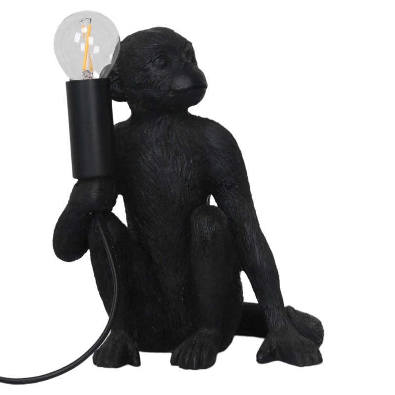 Bayler Resin Novelty Lamp, Black Resin