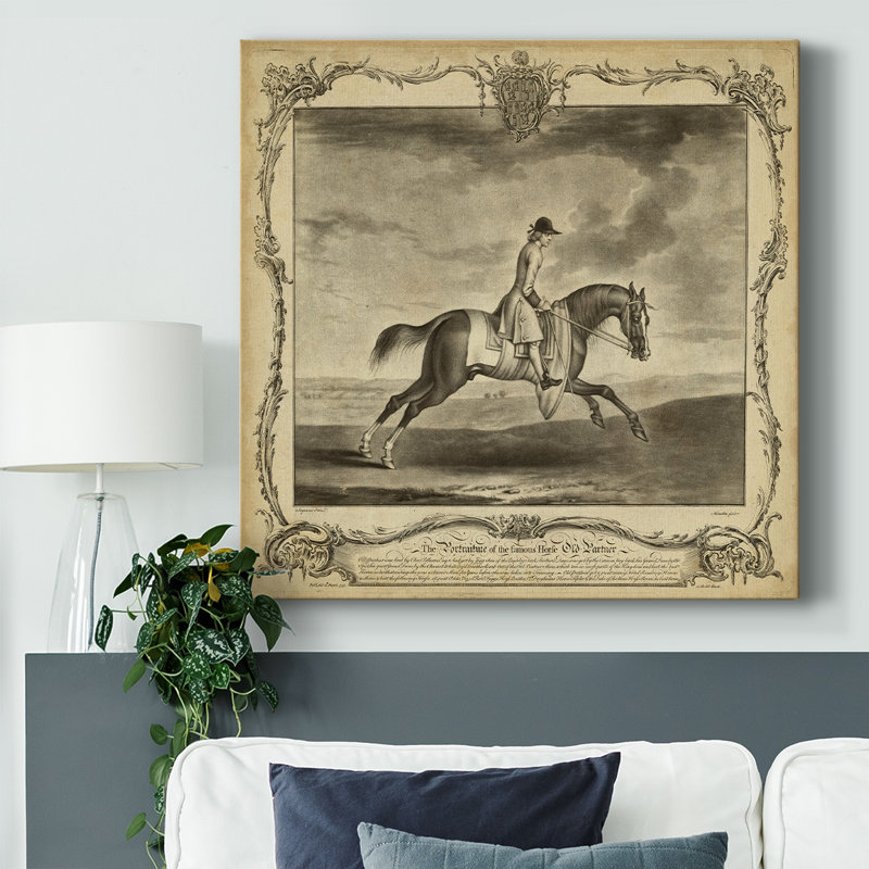 Chevaux distingués I sur toile, H 16 po x l 16 po x P 1,5 po