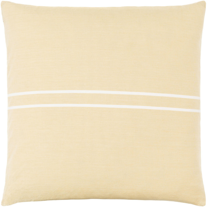 Coussin décoratif avec bourre Wautoma, H 18 po x l 18 po, Housse de coussin seulement - sans coussin, Jaune