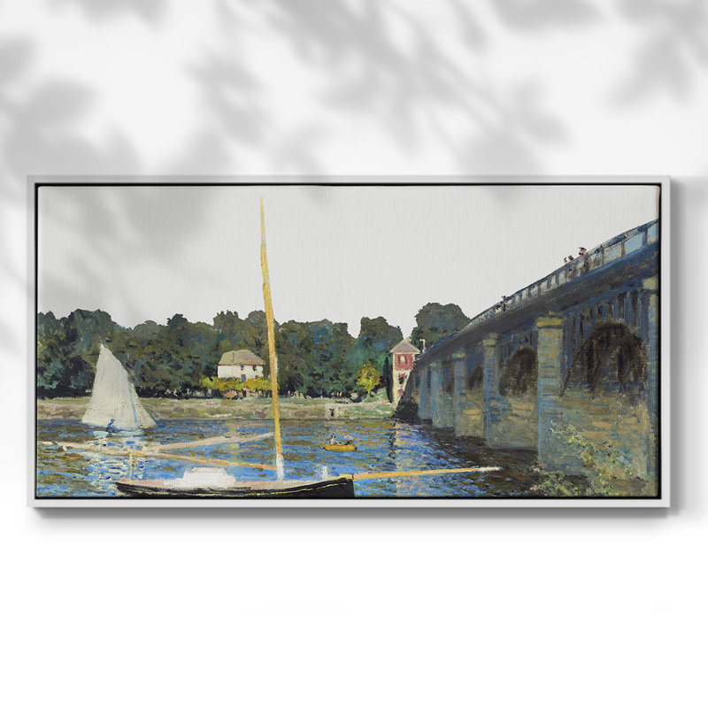 Série nautique-CEC III - Toile tendue avec châssis encadré - Prêt à être accroché, H 21 po x l 41 po, Blanc