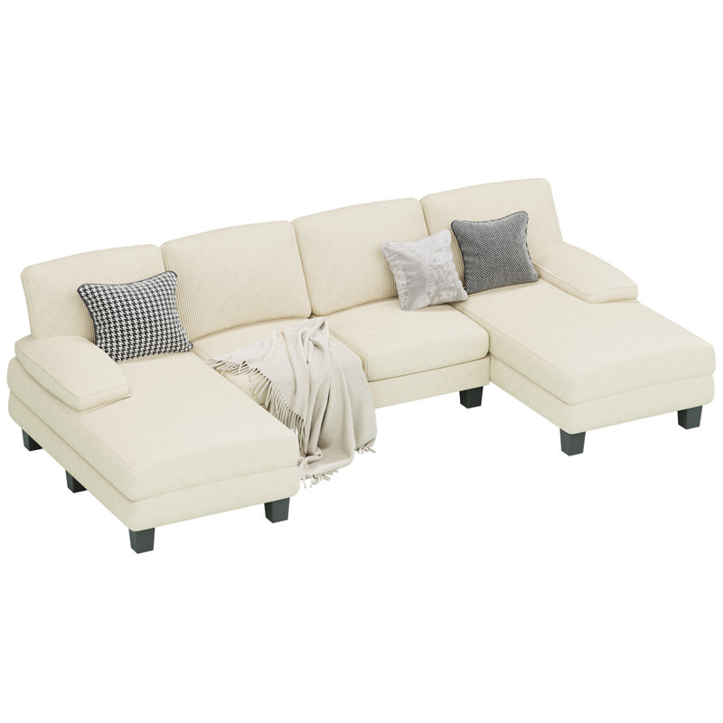 Struckle 2 - Piece Upholstered Sectional, Beige
