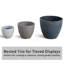 Ensemble de 3 pots de fleurs fuselés à taille étroite en PE-983138460