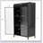 Storage Cabinet With Glass Doors, Flip-Top, And 4-Tier Display Shelves For Versatile Home Use
