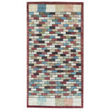 Hand-Knotted High-Quality Beige, Blue, and Rust Area Rug