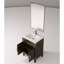 Meuble-lavabo en chêne brun avec plateau en acrylique, 24 po L 18 po x P 18 po, miroir, robinet inclus