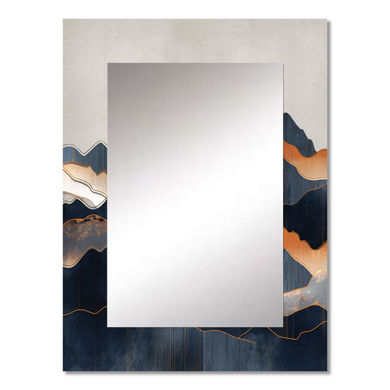 Daring Moutain Horizons II - paysage unique, miroir mural, art en métal imprimé, 32 po x 24 po