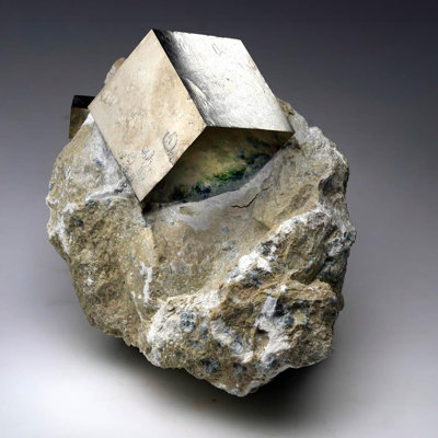 Spanish Pyrite Cubes on Basalt Matrix // 2.72 Lb.