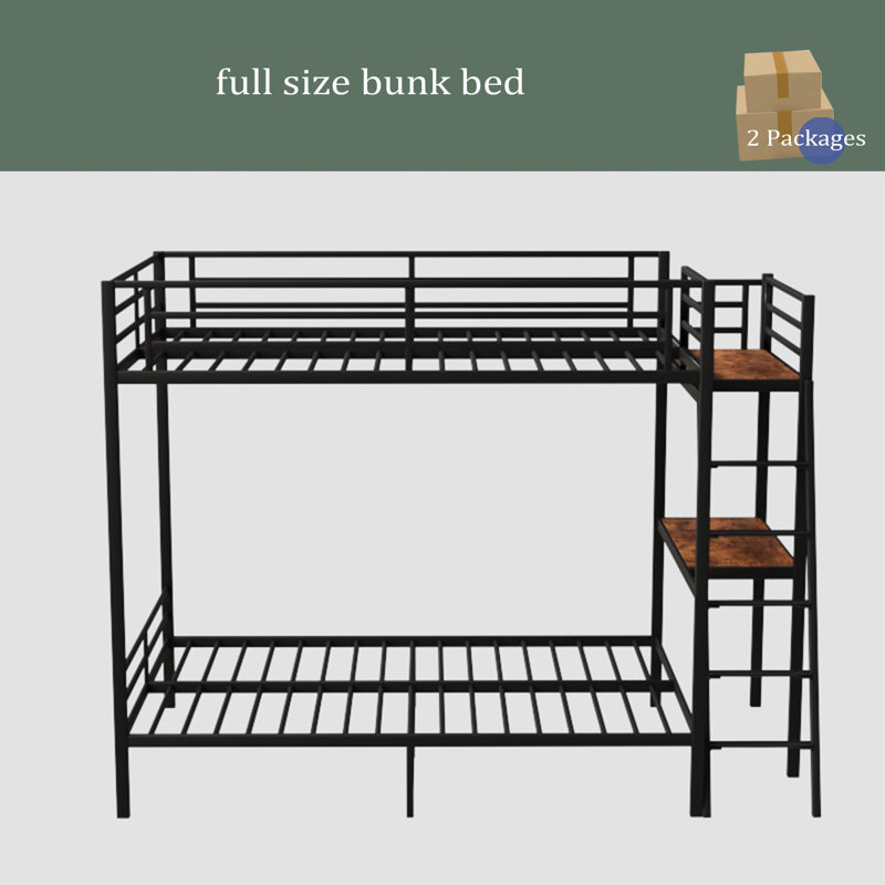 Full Size Bunk Bed, Black