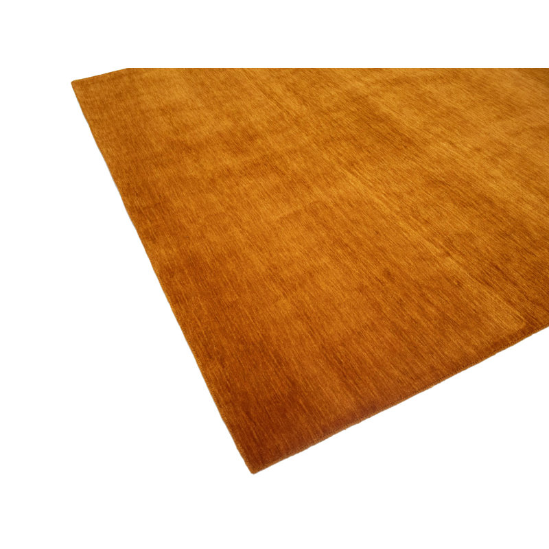 No-Shedding Hand Loomed Gabbeh Rug, 100% Wool, Solid Color, Fade & Stain Resistant, Durable
